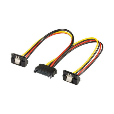 Καλώδιο 15pin Sata Αρσενικό σε 2 x 15pin Θηλυκό Γωνιακό