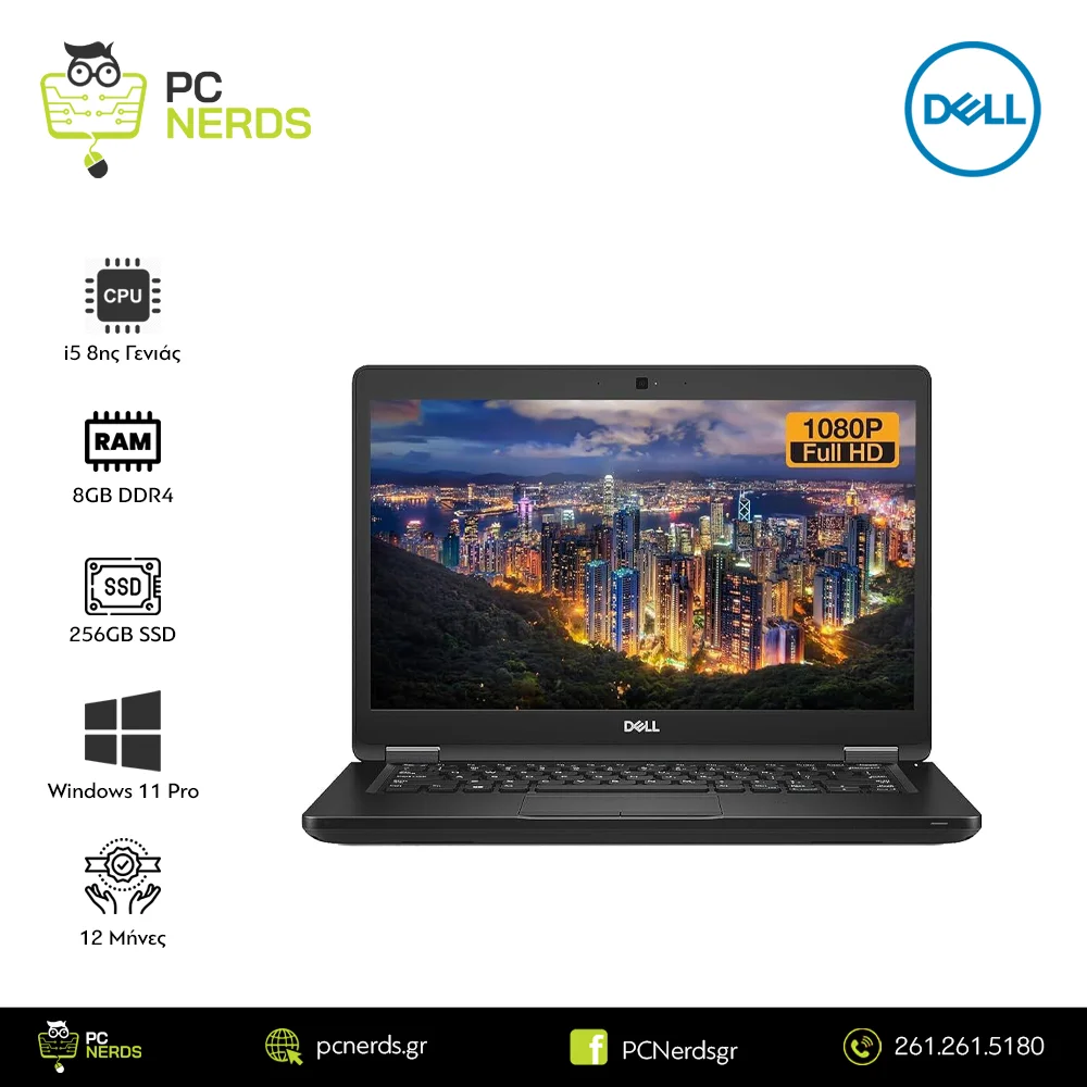 Refurbished Dell 5490 i5 8th Gen 8GB 256SSD Windows 11 Pro Laptop
